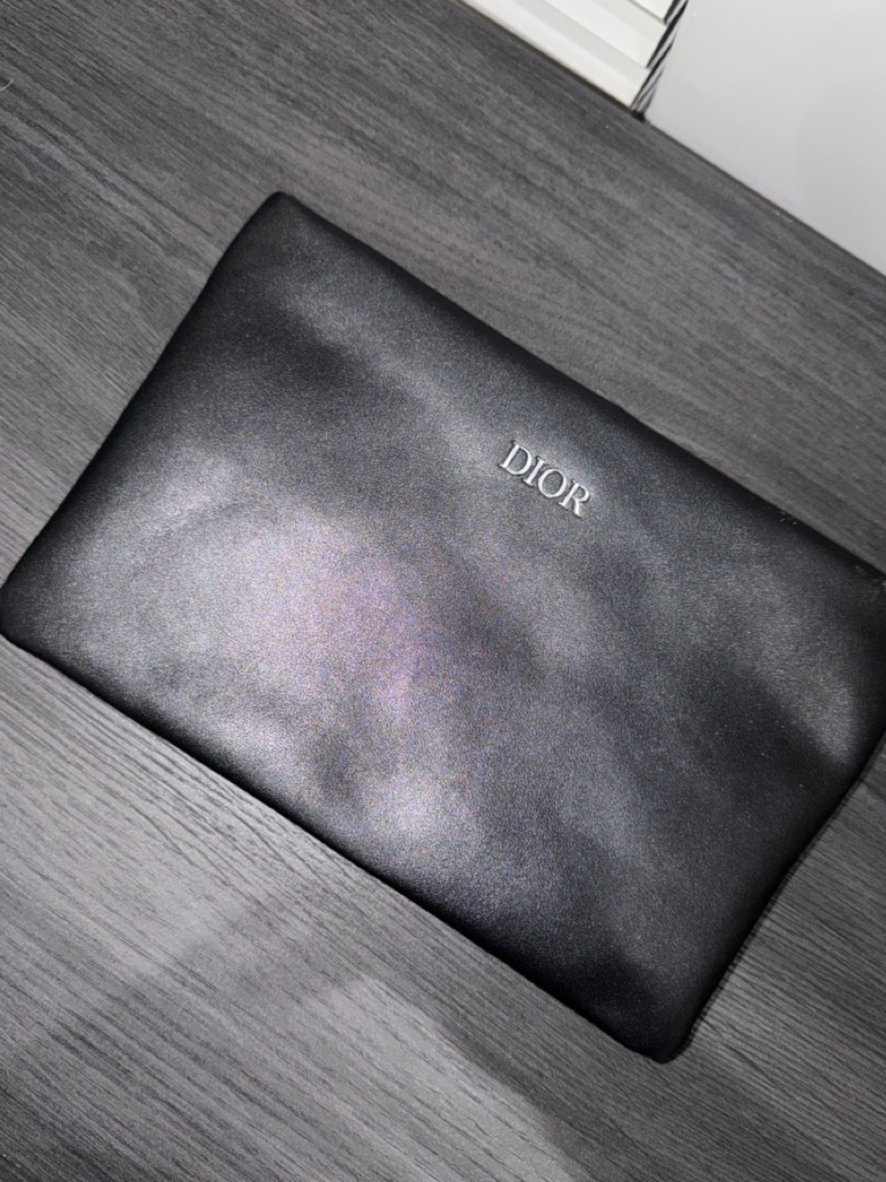 GWP-Dior Black Leather Toiletry Pouch